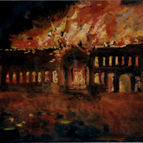 Pożar Teatru w Charkowie (szkic)
