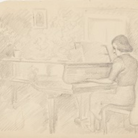 Julitta przy fortepianie