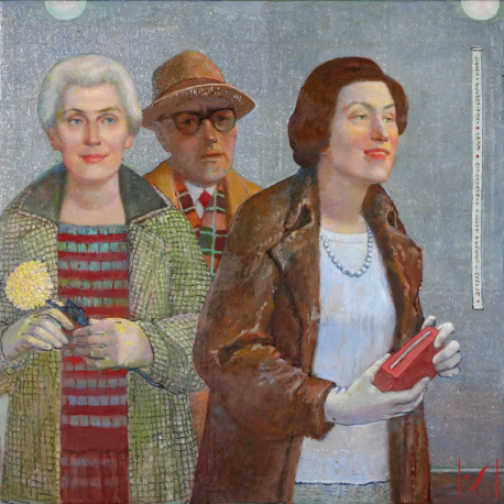 Autoportret z żoną Teresą i szwagierką Marylą